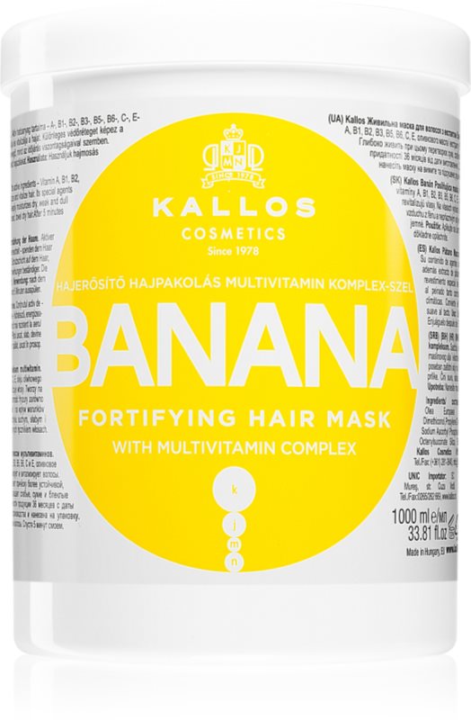 Kallos KJMN Professional Banana mască fortifiantă cu complex de multivitamine
