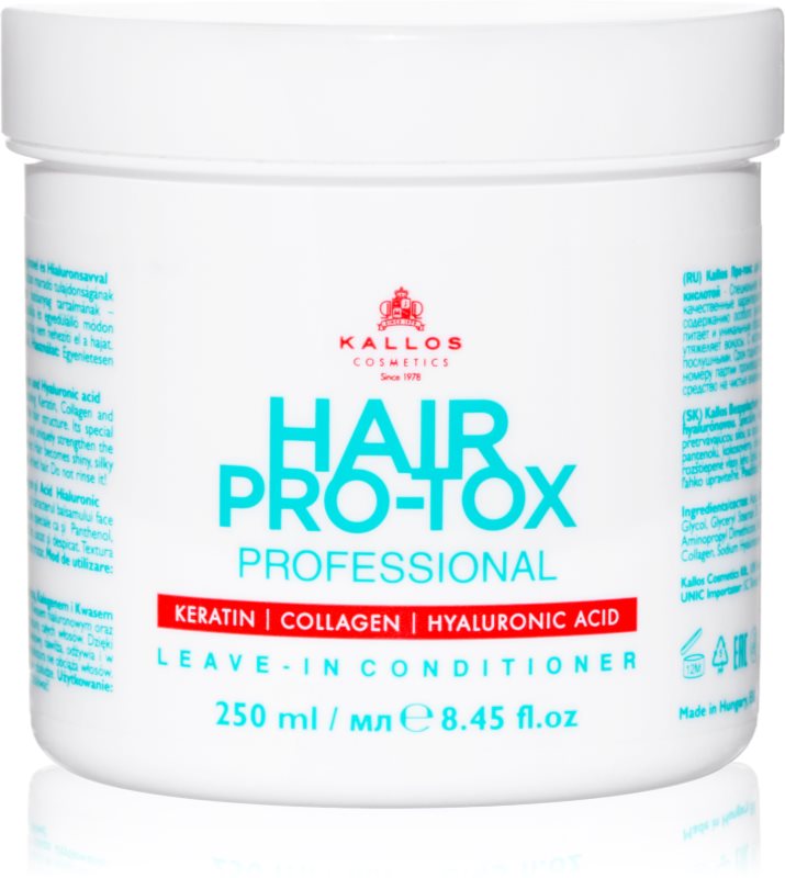 Kallos Hair Pro-Tox balsam (nu necesita clatire) pentru păr uscat și deteriorat 250 ml