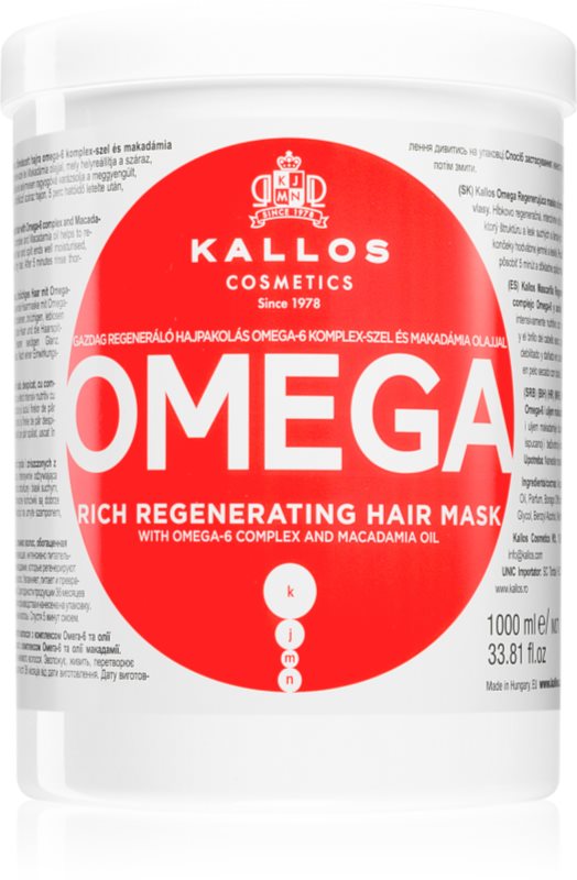 Kallos KJMN Professional Omega masca de par hranitoare cu ulei de macadamia si complex omega 6