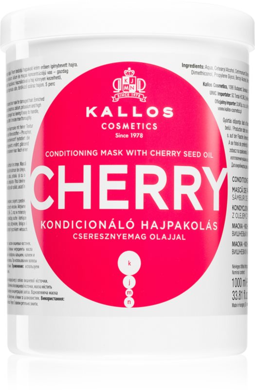 Kallos KJMN Professional Cherry masca hidratanta pentru par deteriorat