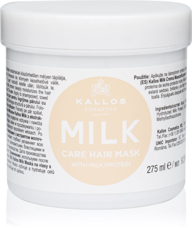 Kallos KJMN Professional Milk masca cu proteine din lapte