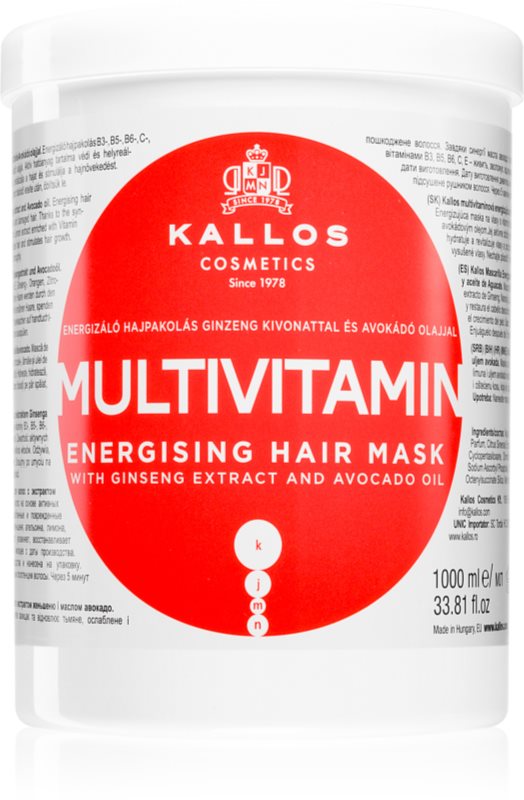 Kallos KJMN Professional Multivitamin masca de par energizant