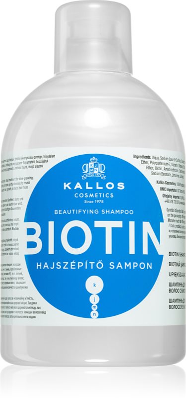 Kallos KJMN Professional Biotin Șampon pentru păr fin, slab și casant 1000 ml