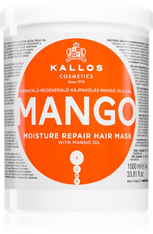 Kallos KJMN Professional Mango mască fortifiantă cu ulei de mango
