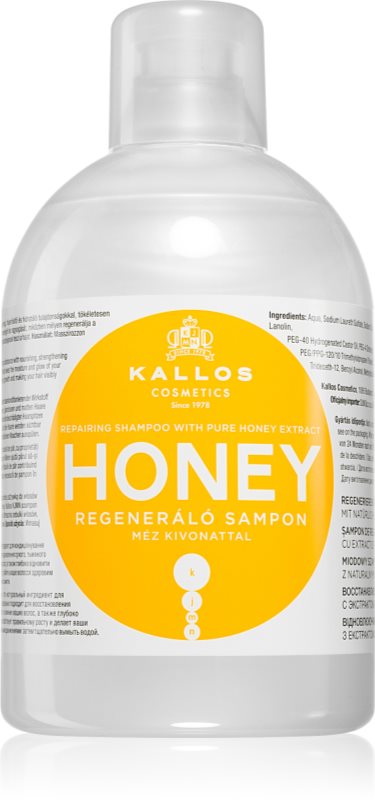 Kallos KJMN Professional Honey sampon revitalizant si hidratant pentru păr uscat și deteriorat 1000 ml