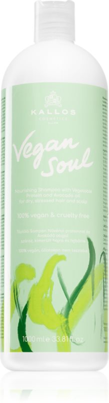Kallos Vegan Soul Nourishing sampon hranitor pantru par uscat si deteriorat 1000 ml