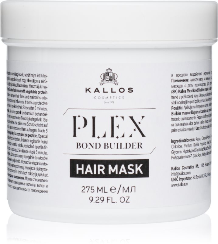 Kallos Plex Hair Mask masca pentru regenerare pentru par degradat sau tratat chimic