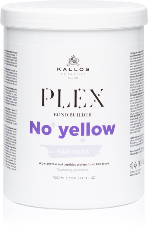 Kallos Plex No Yellow Masca de par neutralizeaza tonurile de galben