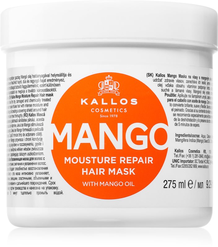 Kallos KJMN Professional Mango mască fortifiantă cu ulei de mango