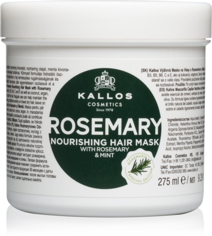 Kallos KJMN Professional Rosemary Masca de par