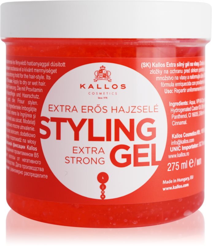 Kallos KJMN Extra Strong Styling Gel gel foarte puternic pentru păr 275 ml