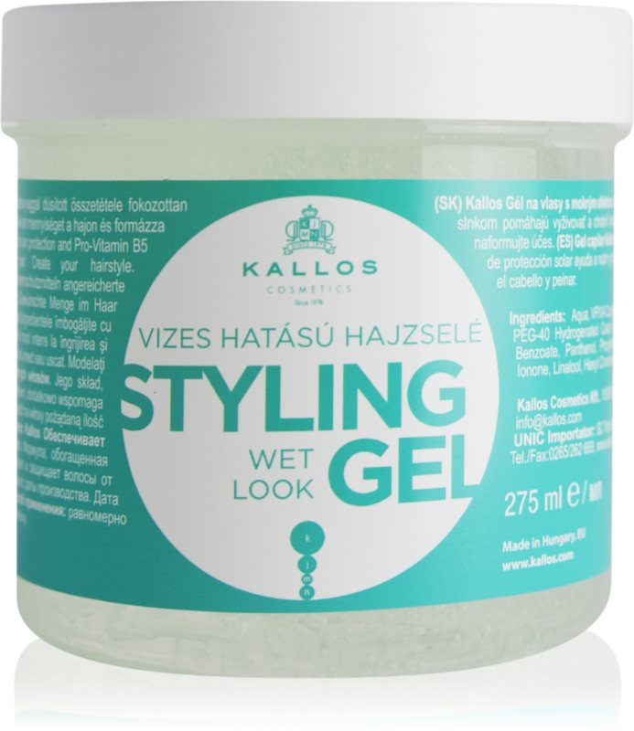 Kallos KJMN Wet Look Styling Gel gel de par cu efect umed 275 ml