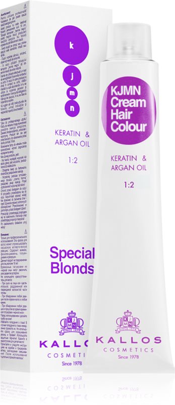 Kallos KJMN Professional Cream Hair Colour Keratin & Argan Oil culoare par