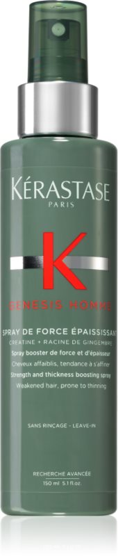 Kérastase Genesis Homme Spray de Force Épaississant tonic spray pentru părul slab cu tendință de cădere pentru bărbați 150 ml