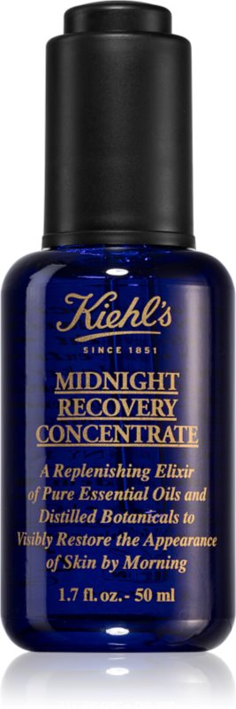 Kiehl's Midnight Recovery Concentrate ser de noapte reparator pentru toate tipurile de ten, inclusiv piele sensibila