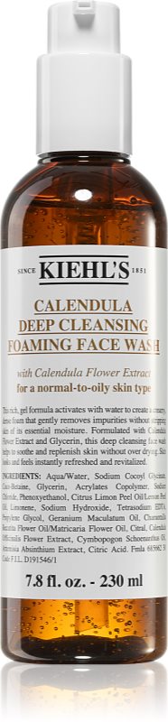 Kiehl's Calendula Deep Cleansing Foaming Face Wash gel pentru fata pentru curatare profunda 75 ml