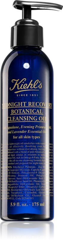 Kiehl's Midnight Recovery Botanical Cleansing Oil ulei demachiant pentru toate tipurile de ten, inclusiv piele sensibila 175 ml