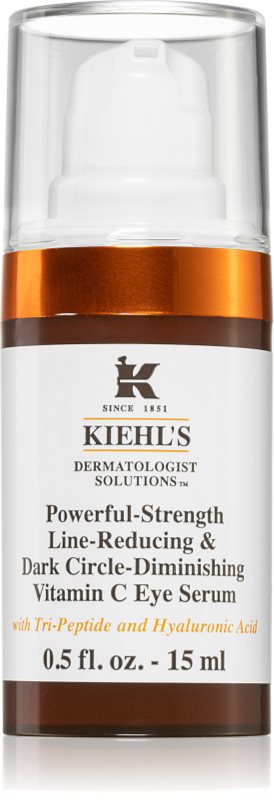 Kiehl's Dermatologist Solutions Powerful-Strength Line-Reducing & Dark Circle-Diminishing Vitamin C ser pentru ochi pentru toate tipurile de ten, inclusiv piele sensibila cu vitamina C 15 ml
