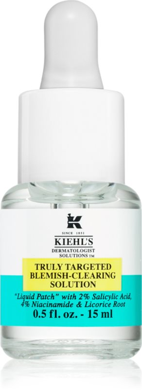 Kiehl's Dermatologist Solutions Truly Targeted Blemish-Clearing Solution ser pentru ten acneic pentru femei 15 ml