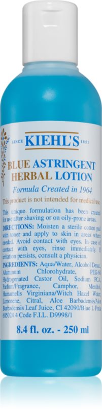 Kiehl's Blue Herbal Astringent Lotion tonic pentru ten gras si problematic pentru femei 250 ml