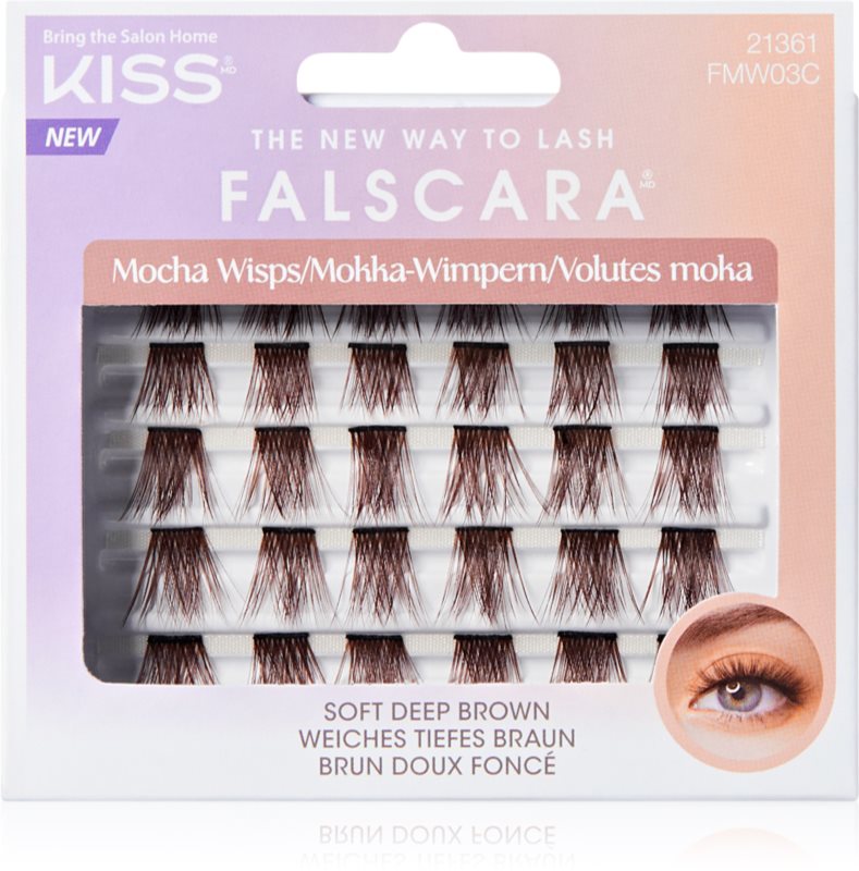 KISS Falscara Multi Wisps gene false mănunchi Mocha 24 buc