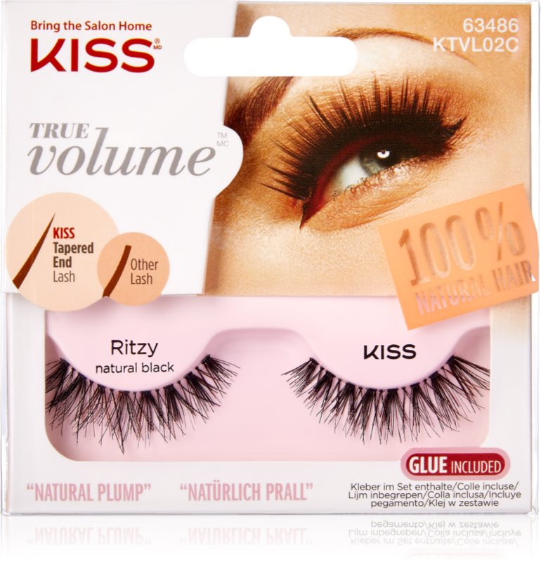 KISS True Volume Ritzy gene false Natural Black 1 pereche