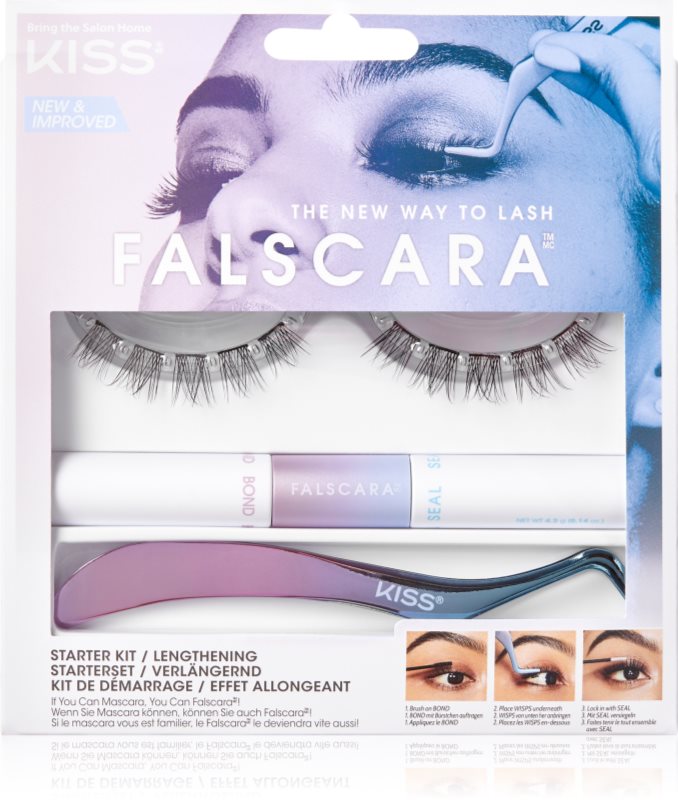 KISS Falscara Starter Kit set pentru gene 1 buc