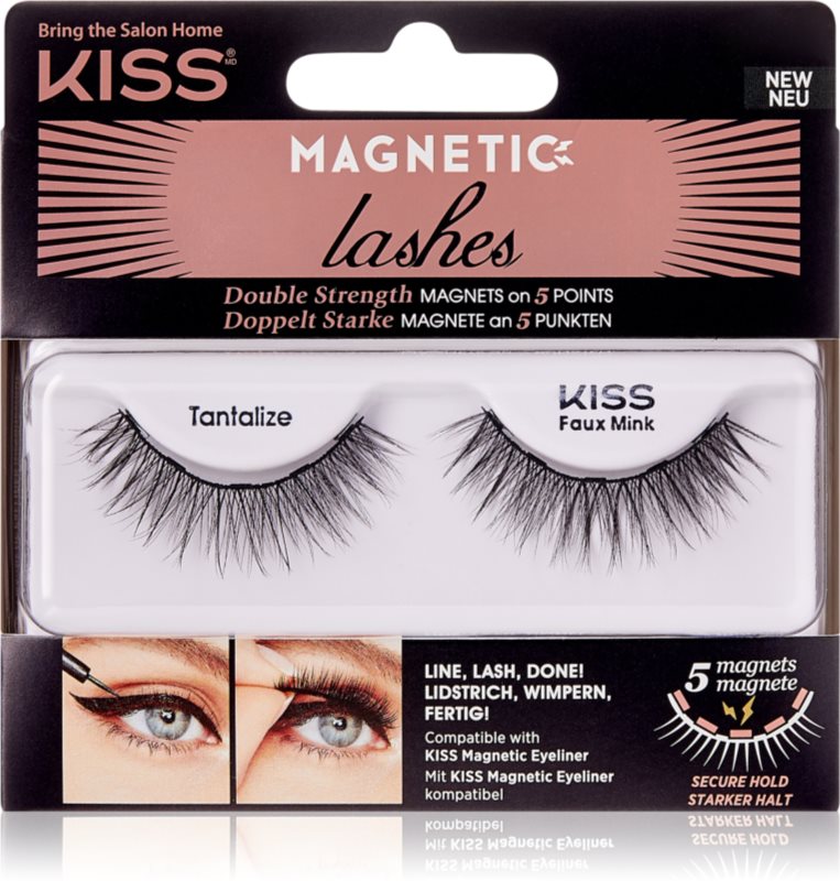 KISS Magnetic Lashes gene de aplicare pe linia magnetică 04 Tantalize 1 pereche