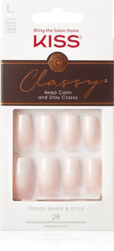 KISS Classy Nails Be-you-tiful unghii artificiale Long 28 buc