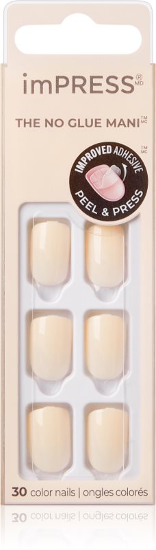 KISS imPRESS The No Glue Mani Short unghii artificiale Point Pink 30 buc