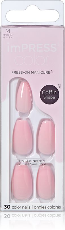 KISS imPRESS Color Medium unghii artificiale Pink Dream 30 buc
