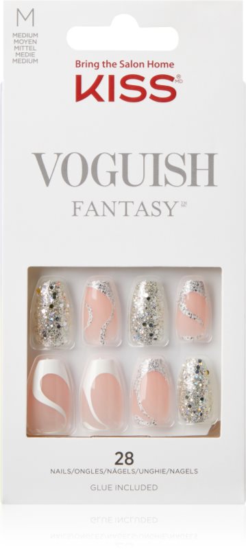 KISS Voguish Fantasy Fashspiration unghii artificiale mediu 28 buc