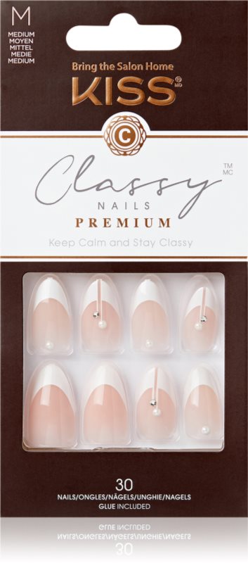 KISS Classy Nails Premium unghii artificiale Highlights 30 buc