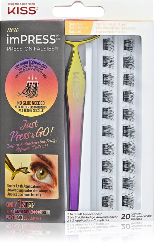 KISS imPRESS Press-on Falsies mănunchiuri de gene individuale autoadezive