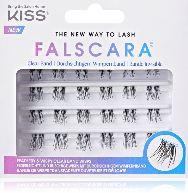 KISS Falscara The New Way to Lash pachet cu gene fără noduri autoadezive 24 buc