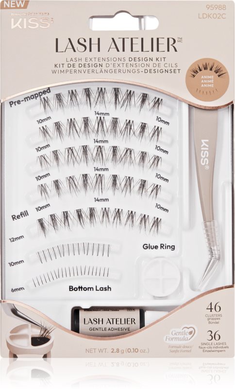 KISS Lash Atelier Desing Kit gene false mănunchi cu lipici
