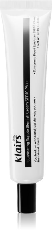 Dear Klairs Illuminating Supple Blemish Cream BB Cream cu efect hidratant pentru ten cu imperfectiuni SPF 40 40 ml