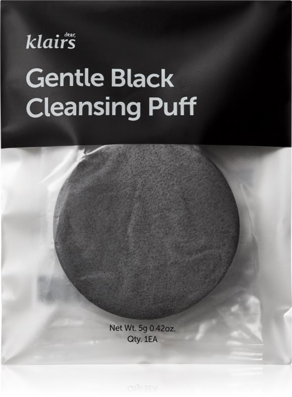 Klairs Gentle Black Cleansing Puff burete pentru curatare faciale 1 buc