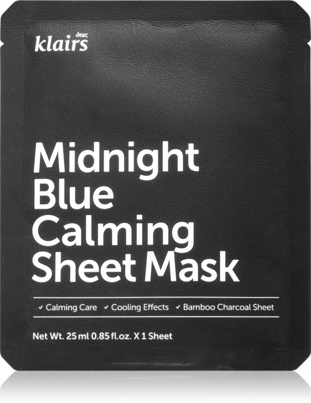 Klairs Midnight Blue Calming Sheet Mask mască textilă calmantă 25 ml