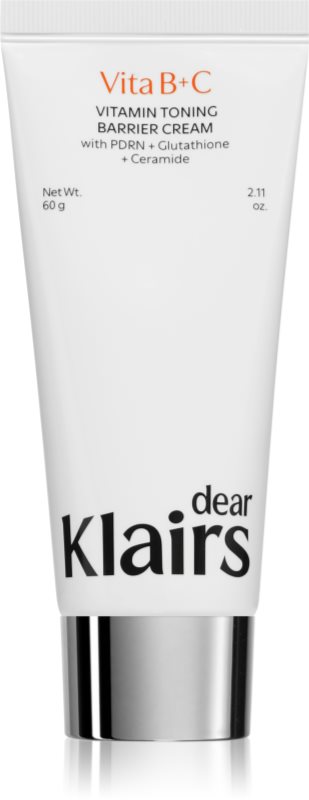 Dear Klairs Vitamin Toning Barrier Cream crema hidratanta cu efect iluminator pentru întărirea barierei cutanate 60 g