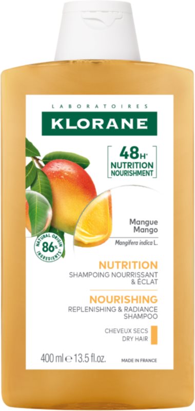Klorane Mango Nourishing Shampoo Dry Hair șampon intens hrănitor pentru par uscat 400 ml