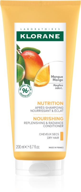 Klorane Mango Nourishing Conditioner Dry Hair balsam hranitor pentru par uscat 200 ml