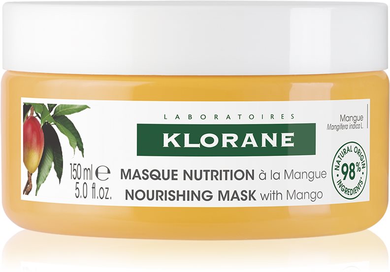 Klorane Mango Nourishing Mask Masca intens hrănitoare pentru păr 150 ml