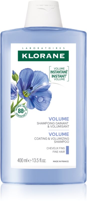 Klorane Flax Fiber Bio Sampon pentru par fin, moale