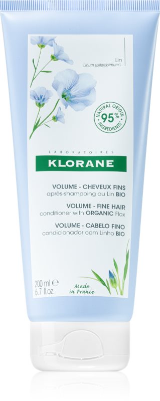 Klorane Flax Fiber balsam pentru par fin 200 ml