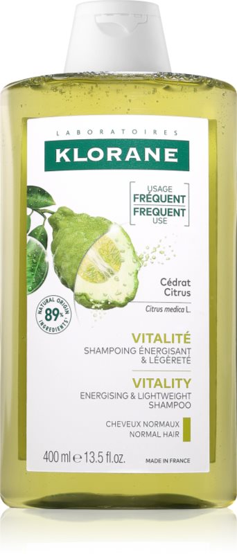 Klorane Cédrat sampon pentru curatare pentru par normal spre gras 400 ml