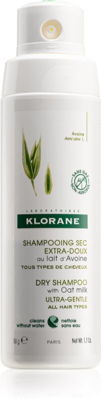 Klorane ULTRA-GENTLE Dry Shampoo with Oat Milk șampon uscat fara aerosoli pentru toate tipurile de par 50 g