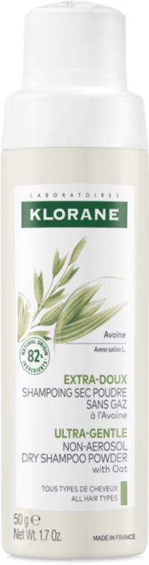 Klorane ULTRA-GENTLE Dry Shampoo with Oat Milk șampon uscat fara aerosoli pentru toate tipurile de par 50 g