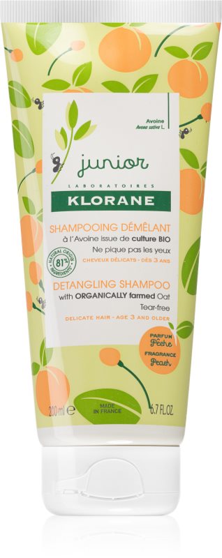 Klorane Junior sampon pentru copii pentru par fin