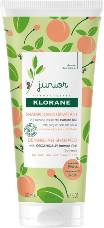 Klorane Junior sampon pentru copii pentru par fin